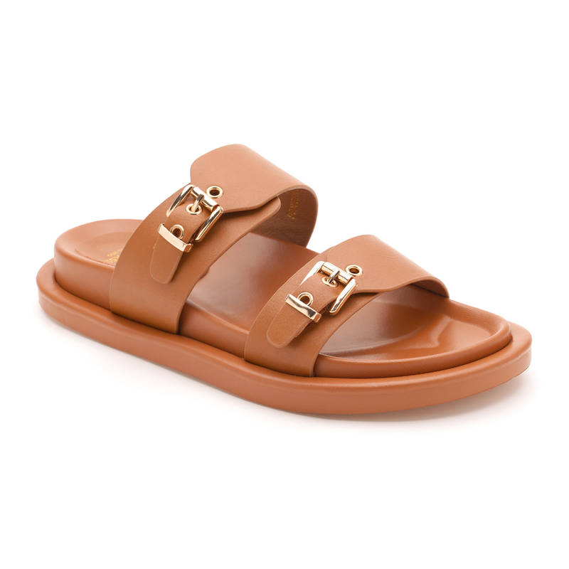 U.S. POLO ASSN. Danila Tan Lightweight Footbed Flats (UK 3)