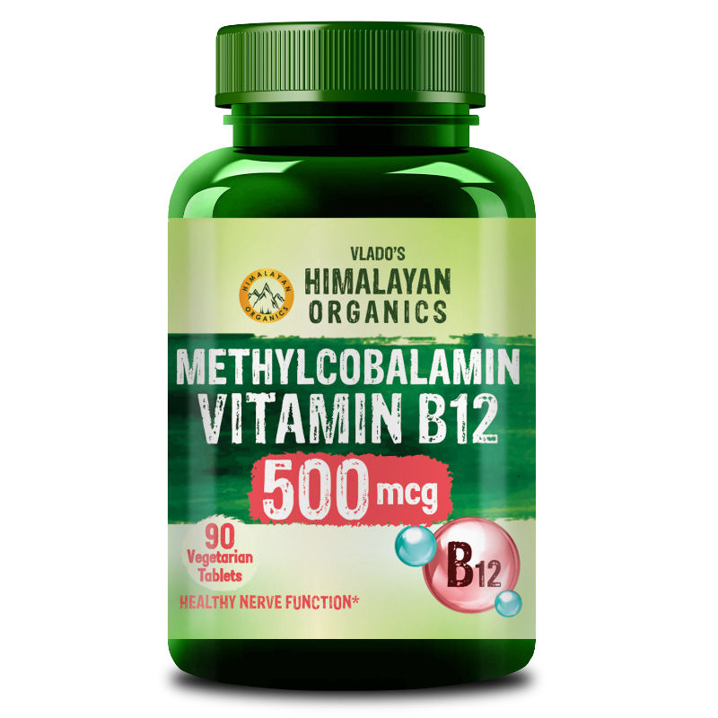 Vlado's Himalayan Organics Methylcobalamin 500mcg B12 Vitamin Tablets