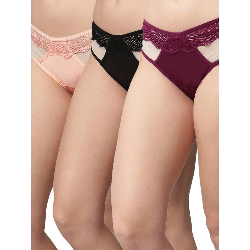 Cukoo Bikini Panties - Multi-Color (Pack of 3) (S)