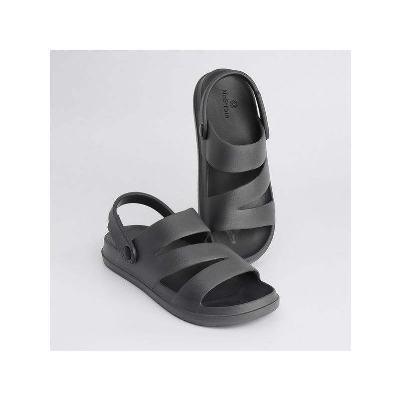 NoStrain Grey Men Waterproof Sandals with Back Strap (UK 7)