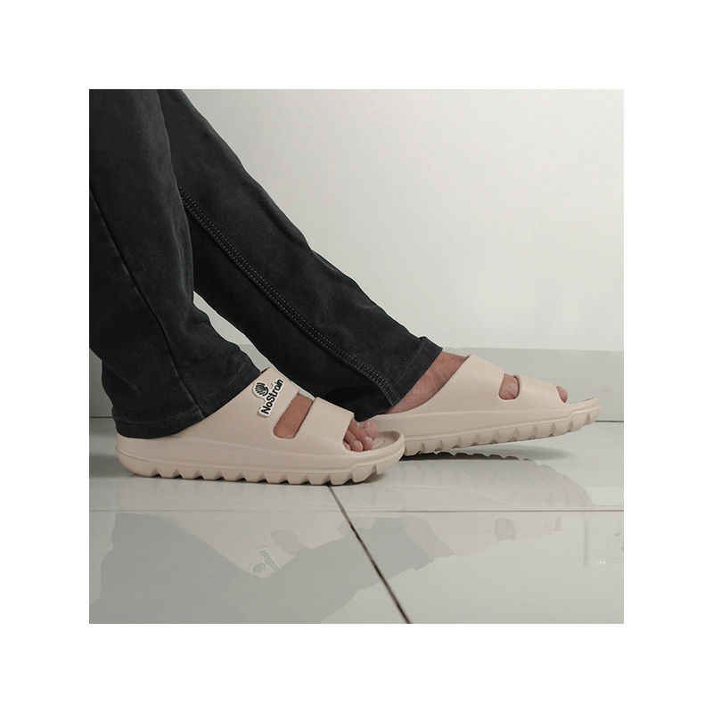 NoStrain Beige Men Parallel Waterproof Sandals With High & Supportive Sole (UK 7)