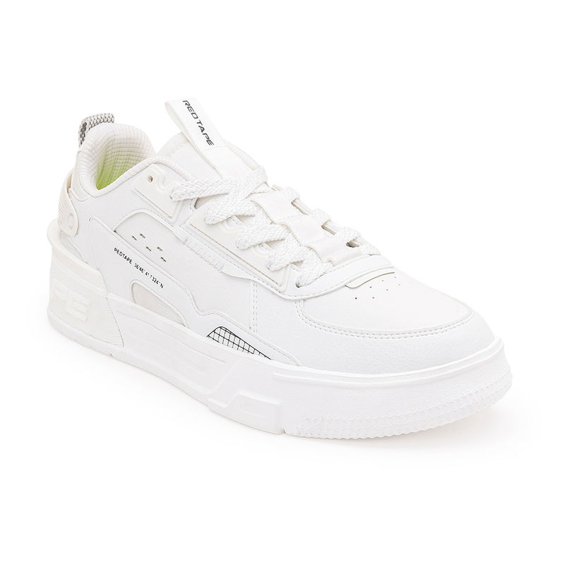 Red Tape Mens Solid White Sneakers (UK 8)