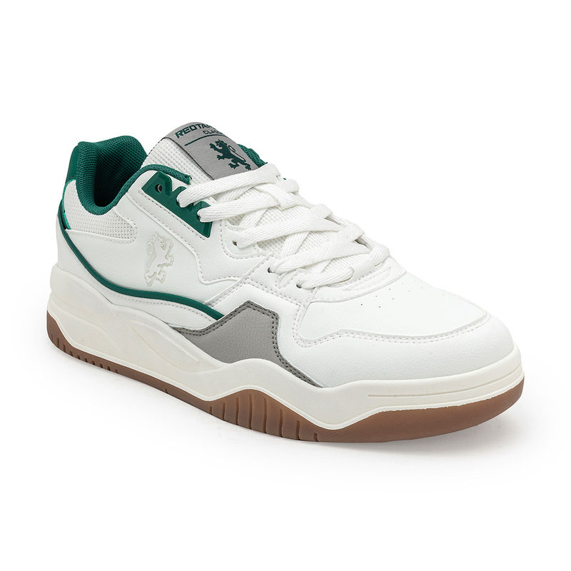 Red Tape Mens Solid Off White & Green Casual Sneaker Shoes (UK 6)