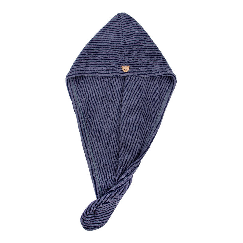 Stasia Street Microfiber Hair Wrap Towel - Blueberry Black