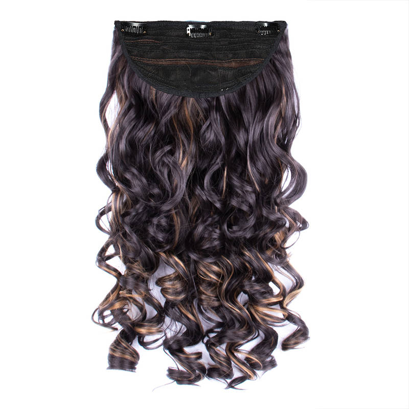 Stasia Street Clip- in 24" Step Curls Hair Extension - Golden Highlights