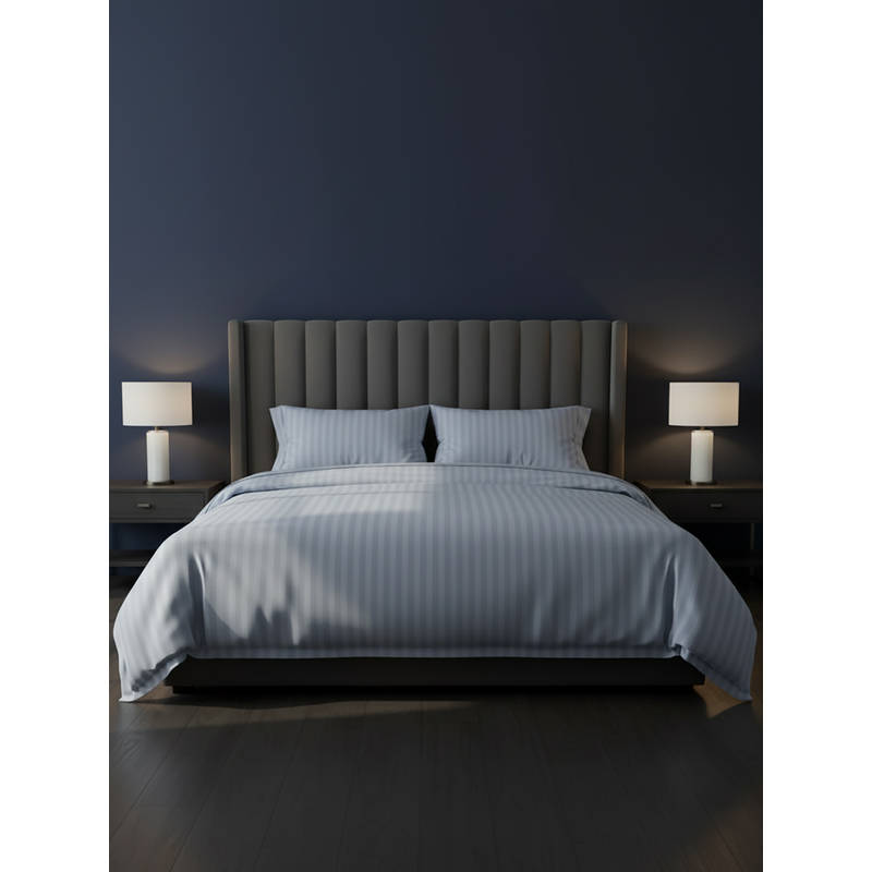 LANE LINEN Blue Galaxy Cotton Bedsheet with 2 Pillow Covers (King)