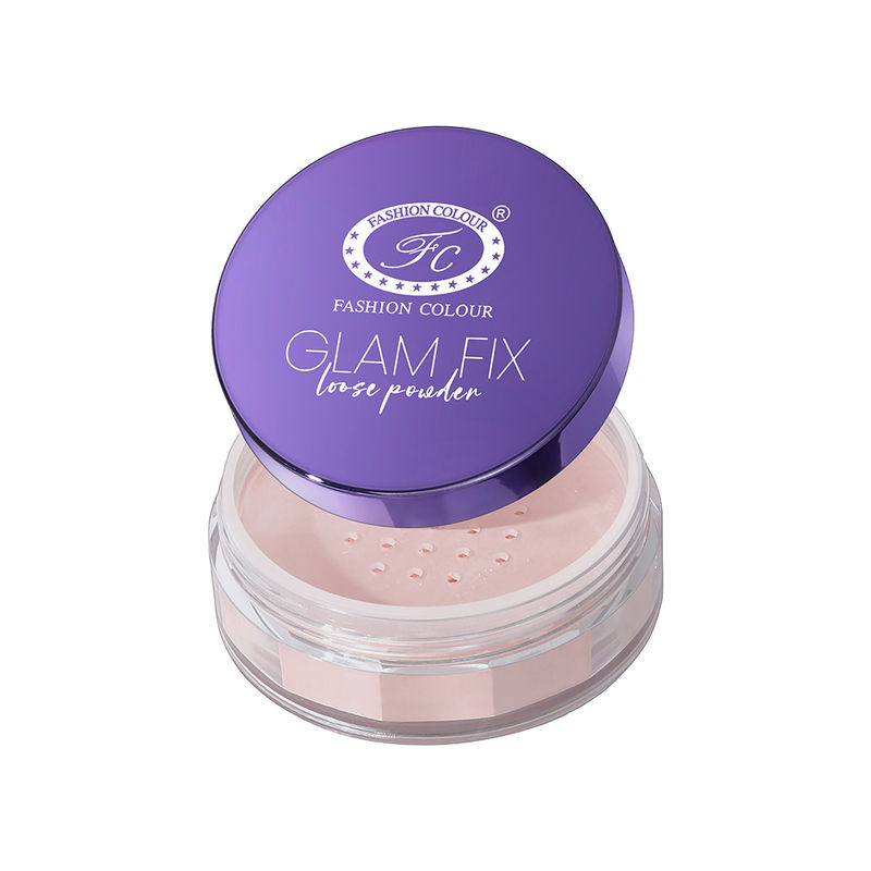 FASHION COLOUR Glam Fix Loose Powder For Face Makeup - Sakura Pink