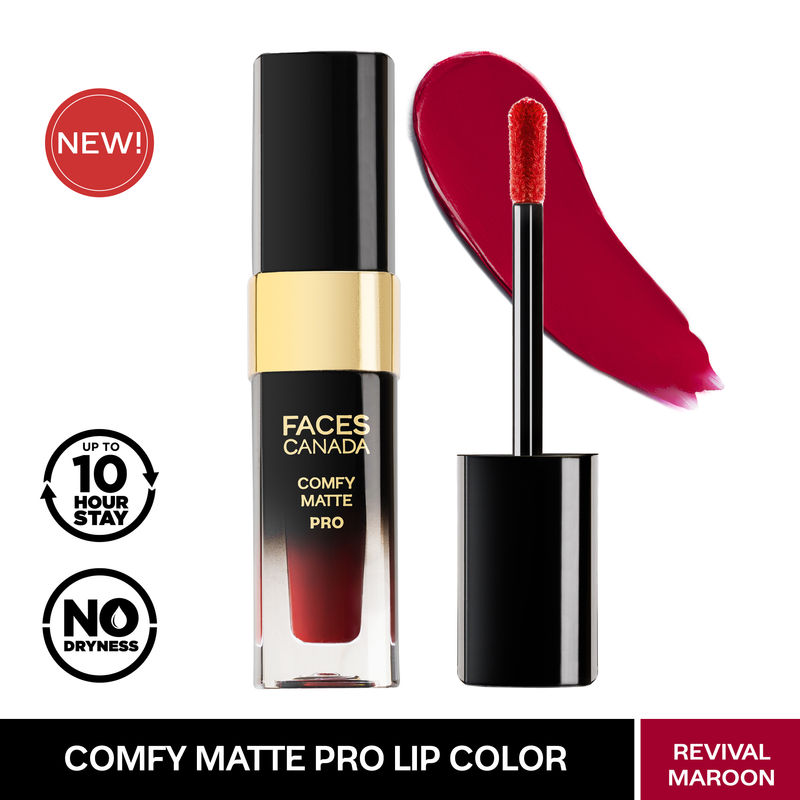 Faces Canada Comfy Matte Pro Liquid Lipstick - Revival Maroon 14