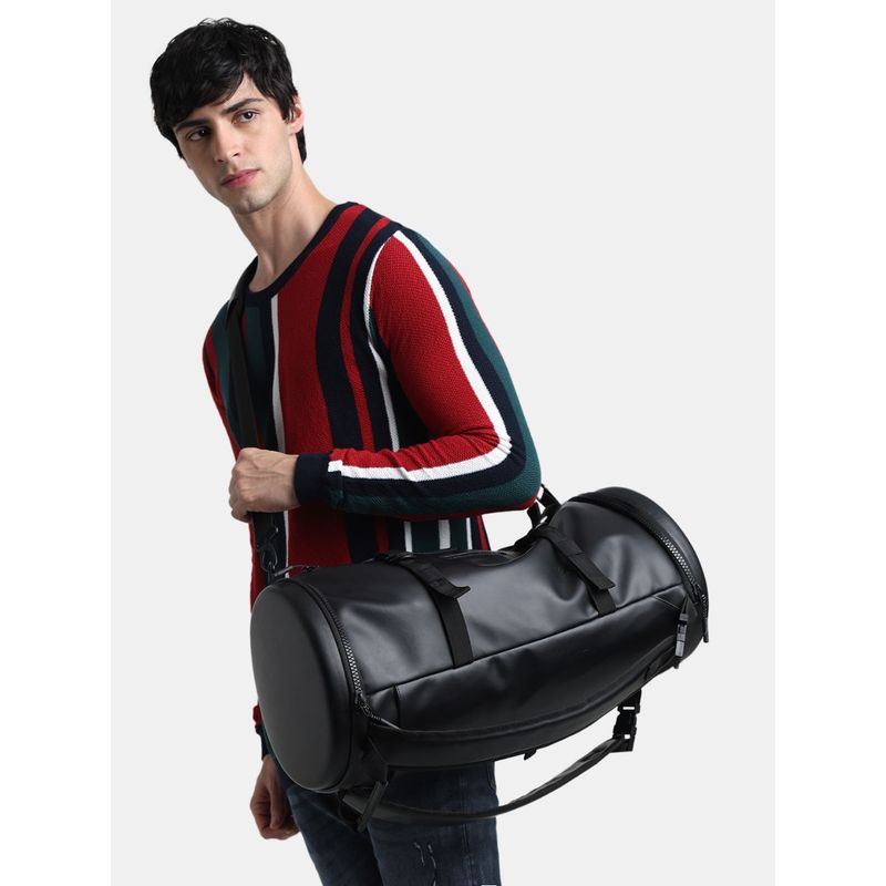 Buy Jack & Jones Black Hard Shell PU Duffle Bag (L) Online