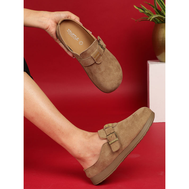 Truffle Collection Women Brown Solid Loafers (UK 6)