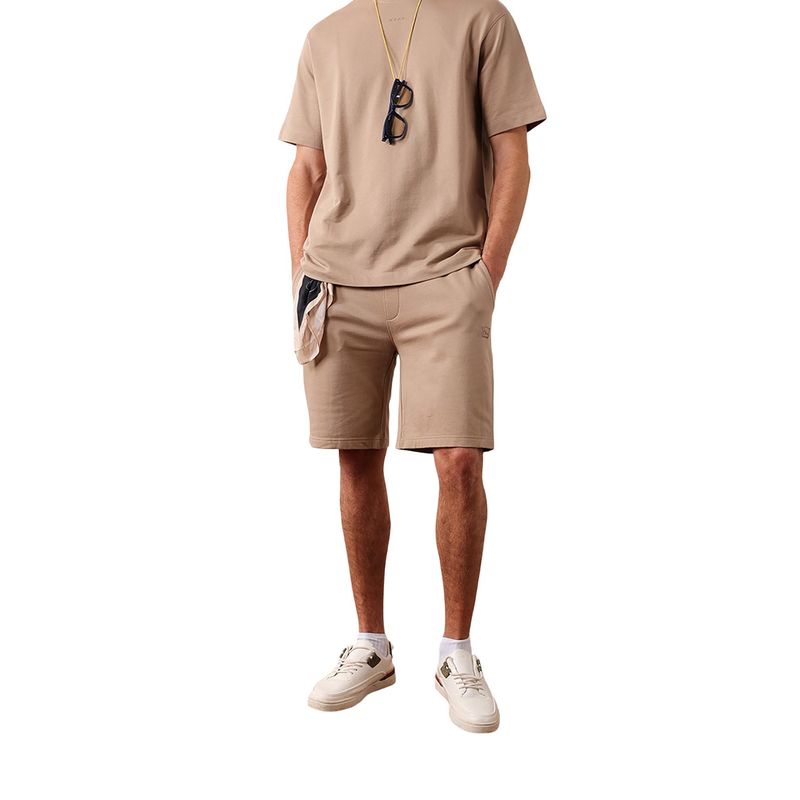 THE BEAR HOUSE Men Solid Cotton Relax Fit Shorts (S)