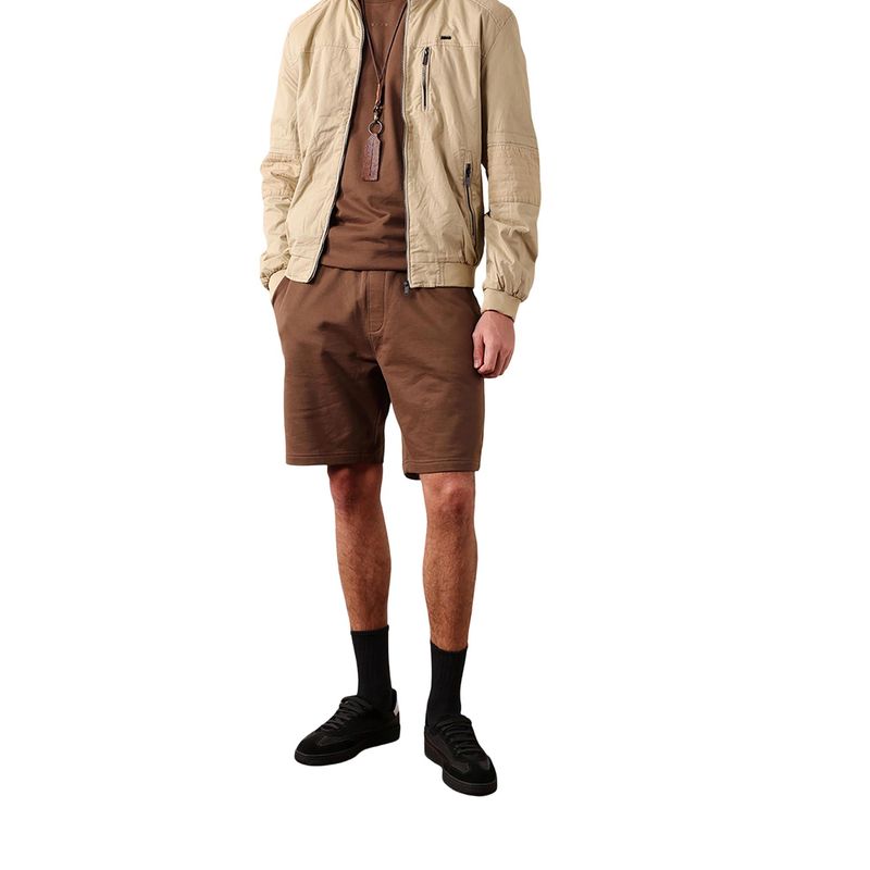 THE BEAR HOUSE Men Solid Cotton Relax Fit Shorts (S)