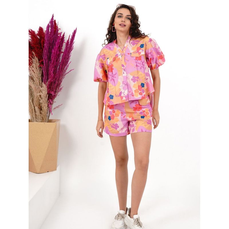 Slumber Jill Knife Pleat Style Loose Short Co-Ord (Set of 2) (L)