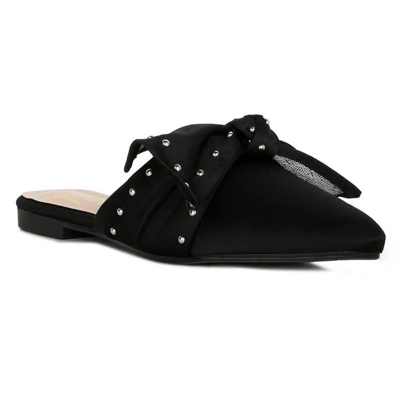 London Rag Embellished Black Mules (EURO 37)