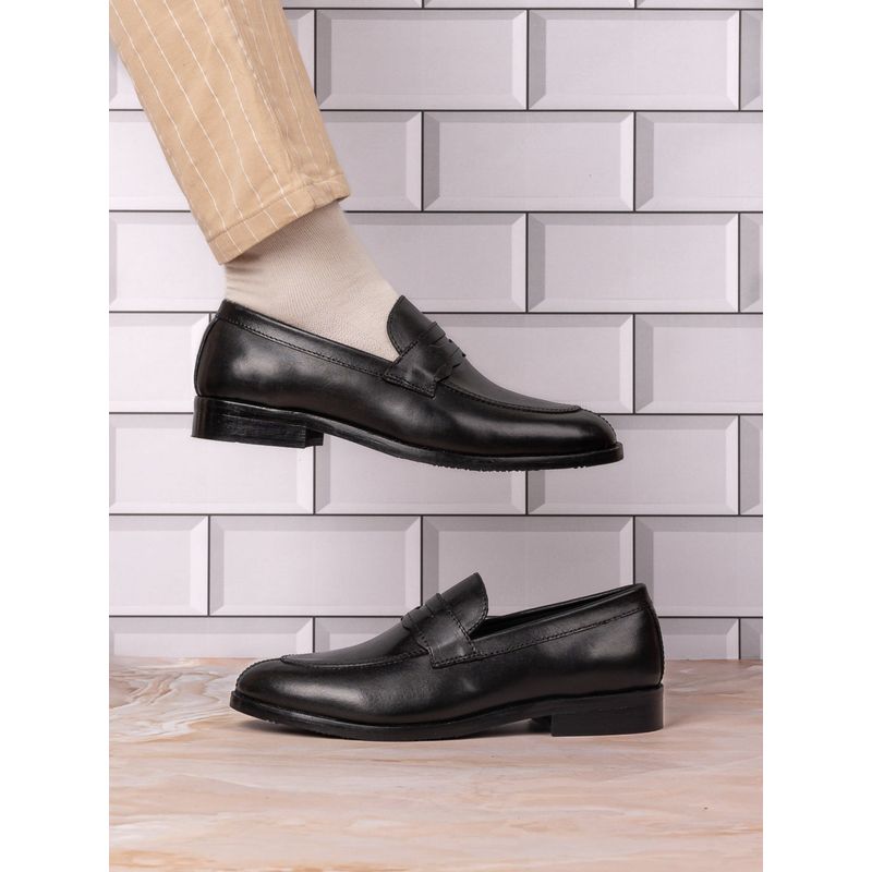 La Botte Men Black Solid Formal Loafers (EURO 41)