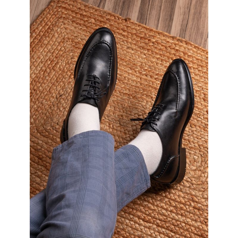 La Botte Men Black Solid Formal Oxfords (EURO 41)