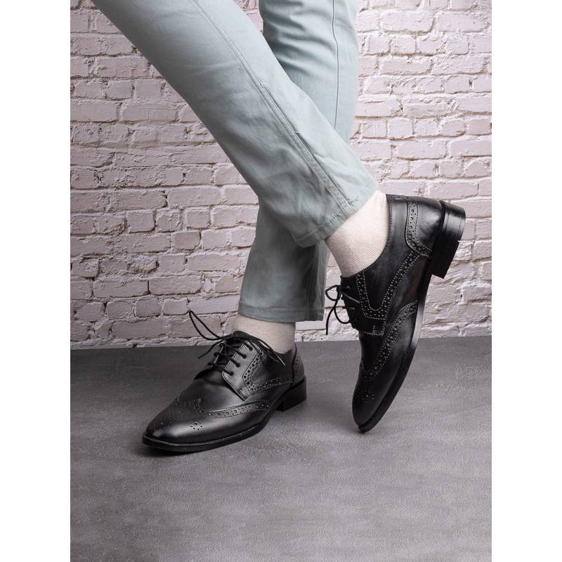 Labotes Buy La Botte Men Black Solid Formal Oxfords Online