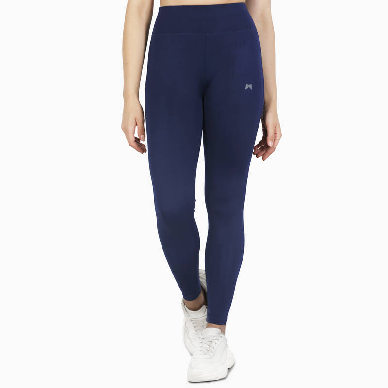 MuscleTorque Gym/Yoga High Waist Solid Tight -Blue (2XL)
