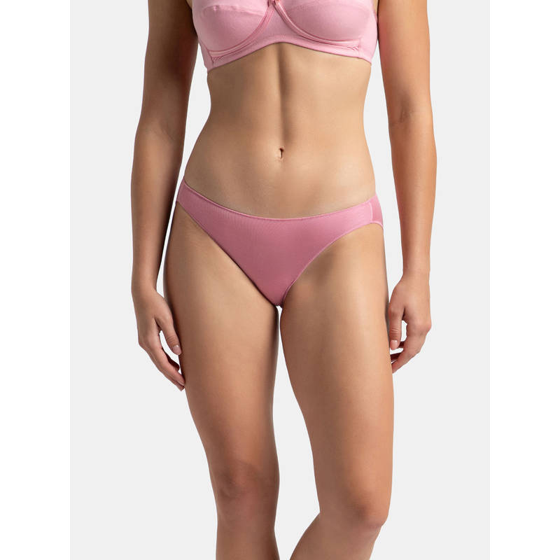 Jockey 1803 Women Medium Coverage Modal Stretch Bikini - Cashmere Rose (2XL)
