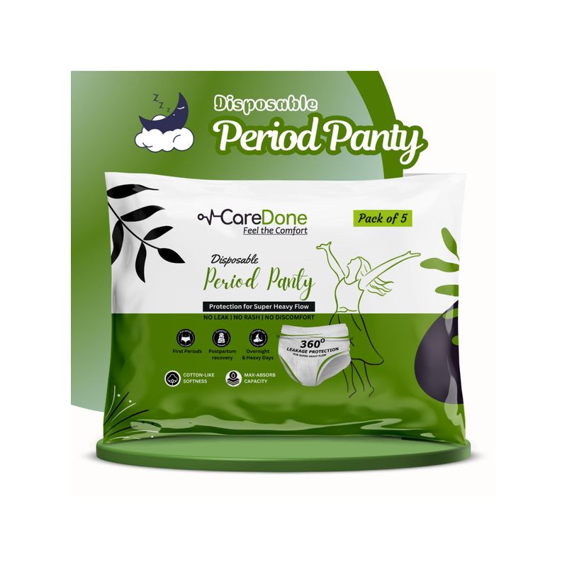 CareDone Use and Throw Maternity Disposable Period Underwear (Pack Of 5) (3XL)