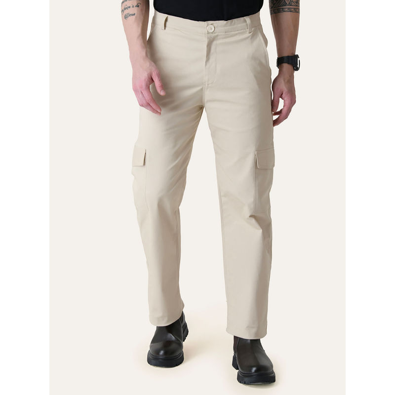Perch Beige Solid Cargos (30)