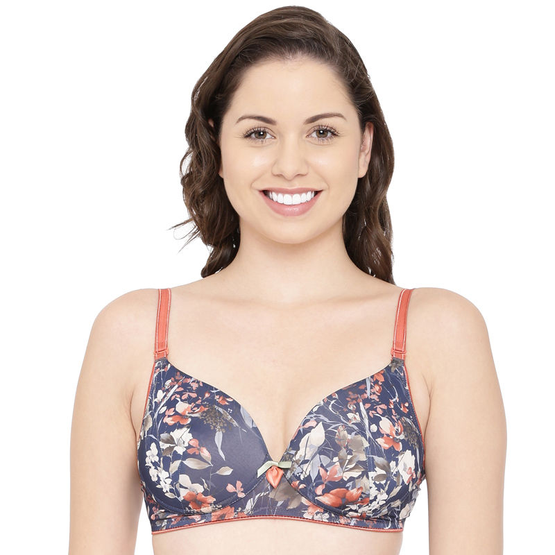 Enamor F065 Invisible Neckline T-Shirt Bra - Padded & Wirefree - Multicolor (34D) - F065