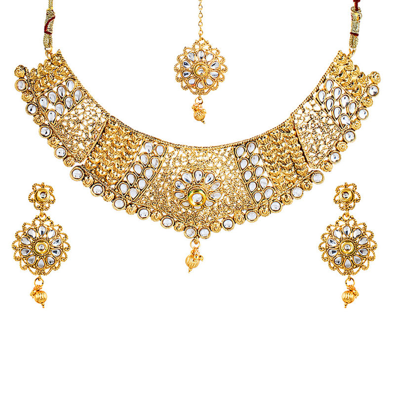 Youbella Traditional Gold Plated Jewellery Set For Women Buy Youbella Traditional Gold Plated
