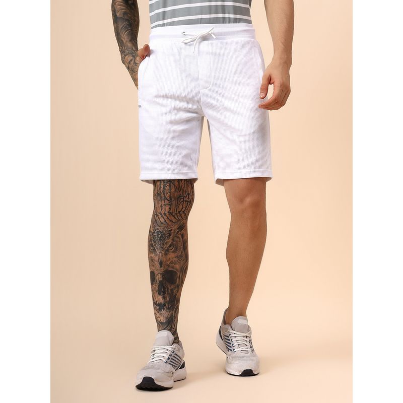 Cantabil Men's White Active Wear Shorts (XL)