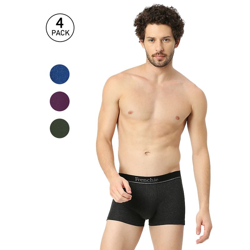 Frenchie Mens Trunks Elements-Assorted Colours (Pack of 4) (L)