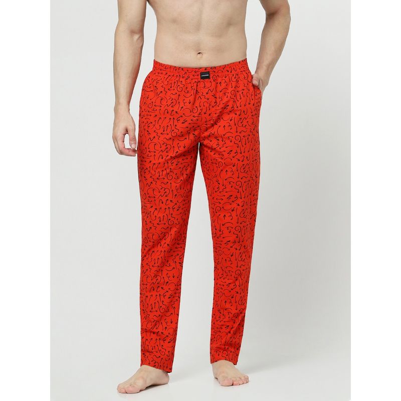 Jack & Jones Red Printed Pyjamas (XL)
