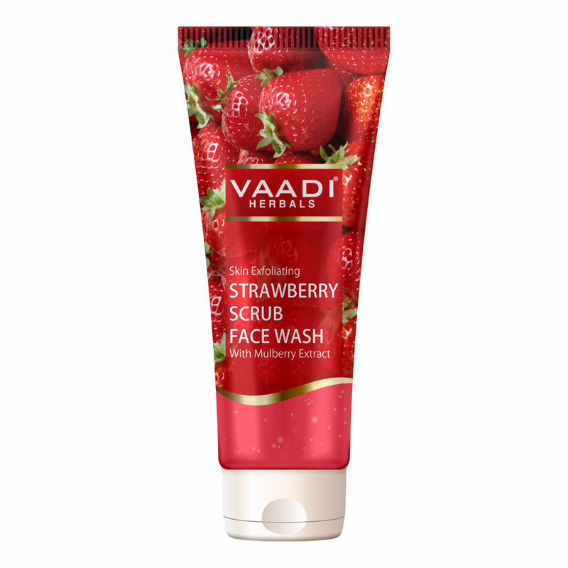 Vaadi Herbals Strawberry Scrub Face Wash With Mulberry Extract