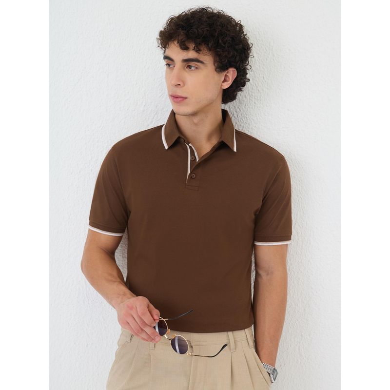 The Souled Store Pique: Biscuit Mens Polo T-Shirt (2XL)