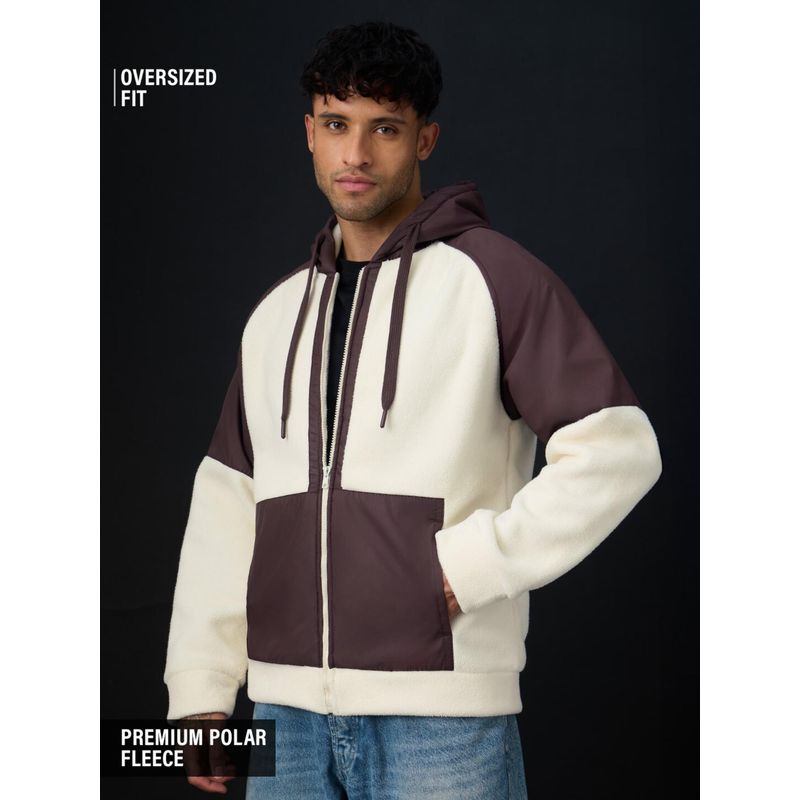 The Souled Store Oversized Berry Clouds Mens Oversized Jacket (S)