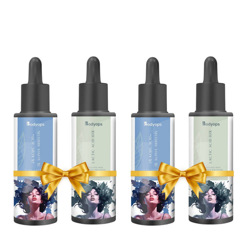 BODYOPS Kojic Acid 2% + Alpha Arbutin 1% & Lactic Acid 10% (30ml Each - Pack Of 2)
