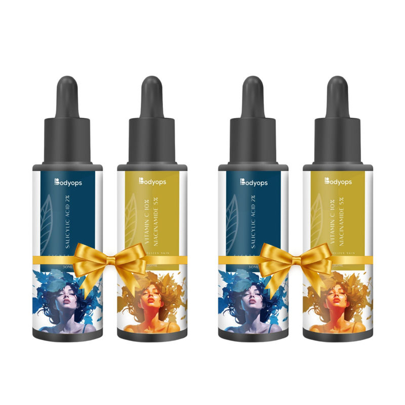 BODYOPS Salicylic Acid 2% & Vitamin C 10% + Niacinamide 5% (30ml Each - Pack Of 2)