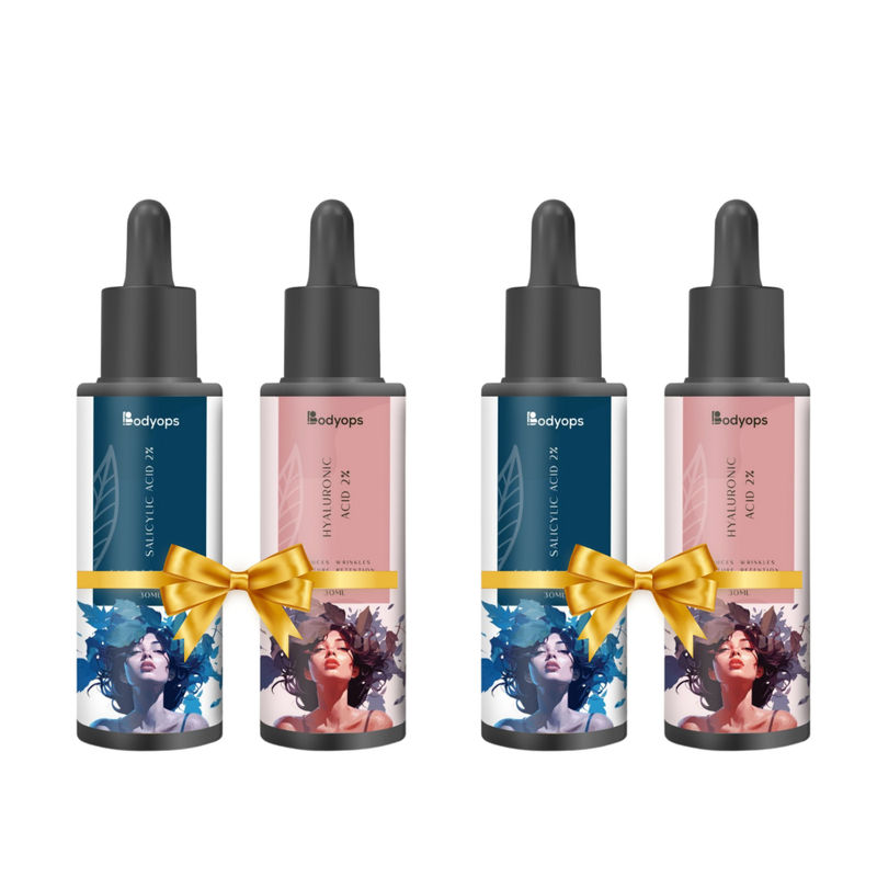 BODYOPS Salicylic Acid 2% & Hyaluronic Acid 2% (30ml Each - Pack Of 2)