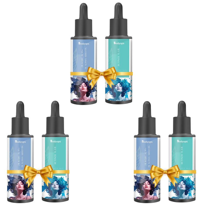 BODYOPS Kojic Acid 2% + Alpha Arbutin 1% & Retinol 0.6% (30ml Each - Pack Of 3)
