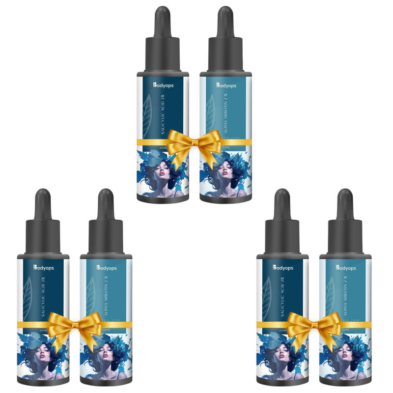 BODYOPS Salicylic Acid 2% & Alpha Arbutin 2% (30ml Each - Pack Of 3)