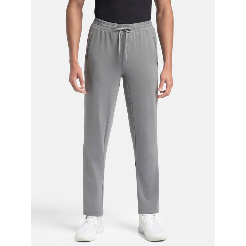 Jockey SP16 Men Soft Touch Microfiber Elastane Active Wear Trackpants - CP Grey (XL)