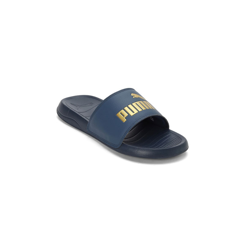 Puma blue slides on sale