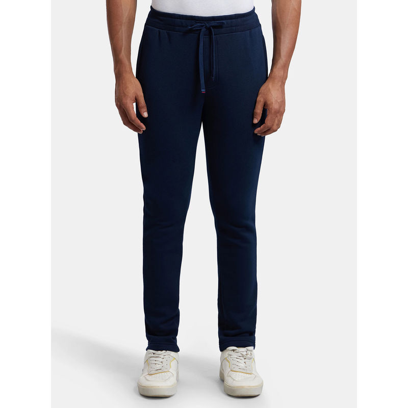 Jockey UM53 Men Super Combed Cotton Rich Fleece Trackpants - Navy (S)