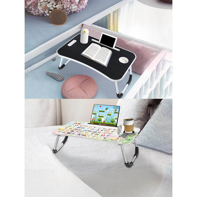 Savya Table Buy Savya Home Pack Of 2 Wooden Foldable Laptop Table Alphabetic and C ...