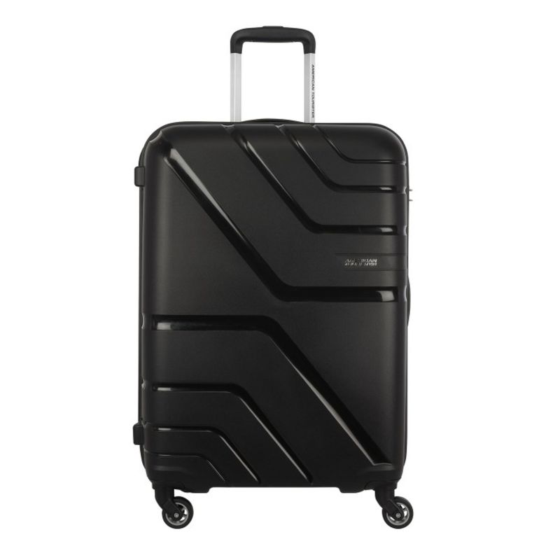 American Tourister Upland Solid 4 Spinner Wheel Trolley Bag - Black (S)