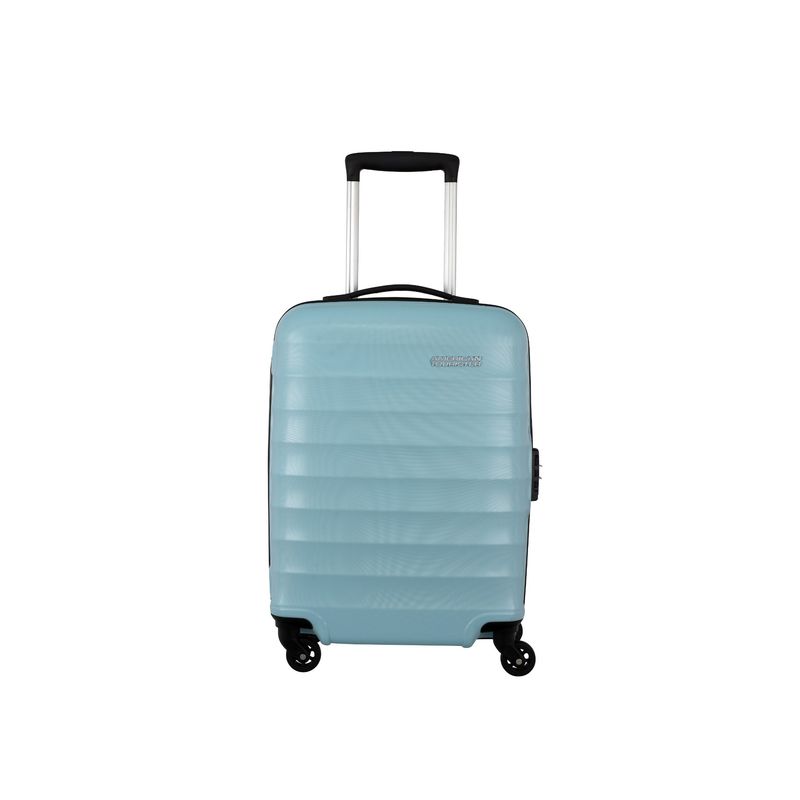 American Tourister Barcelona Solid Polycarbonate Hard Side Trolley Bag - Blue (S)