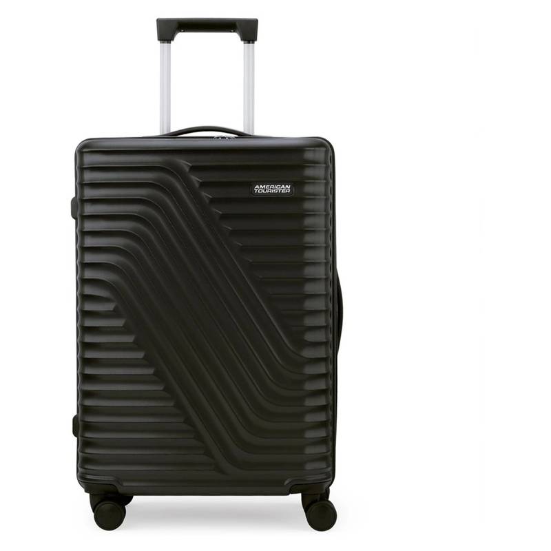 American Tourister Travix Solid 8 Spinner Wheel Hard Side Trolley Bag - Black (M)