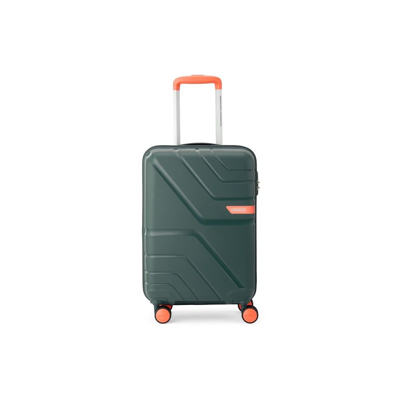 American Tourister Upland Sport Solid 8 Spinner Wheel Hard Side Trolley Bag - Green (L)