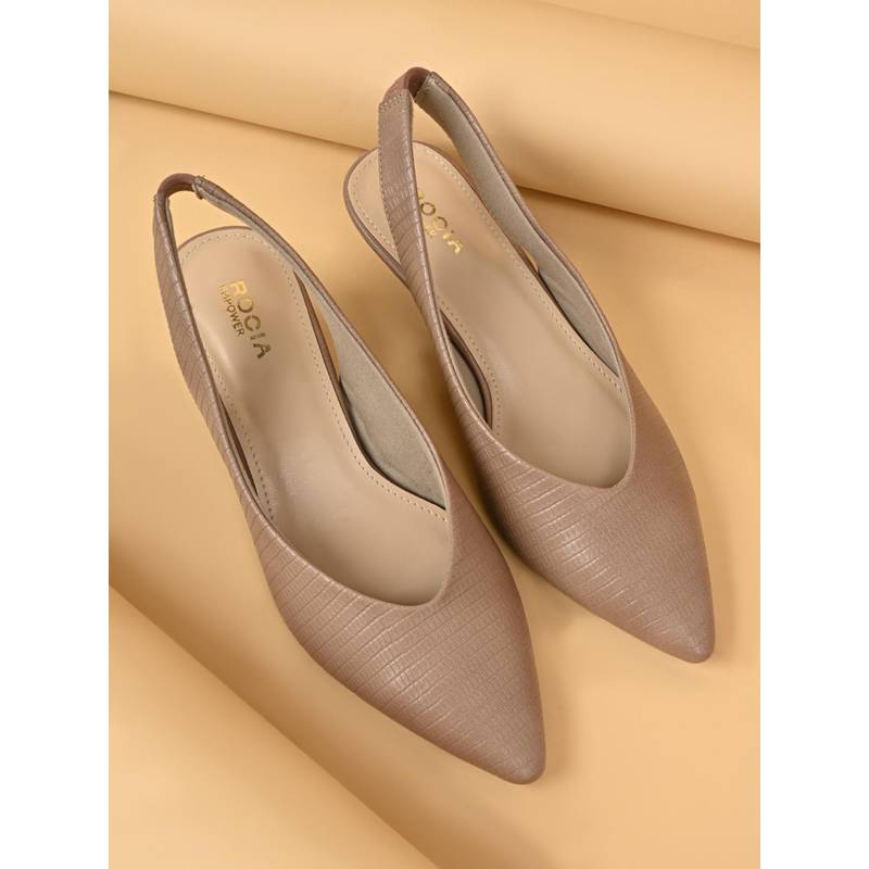 ROCIA Beige Women Kitten Heels (EURO 36)