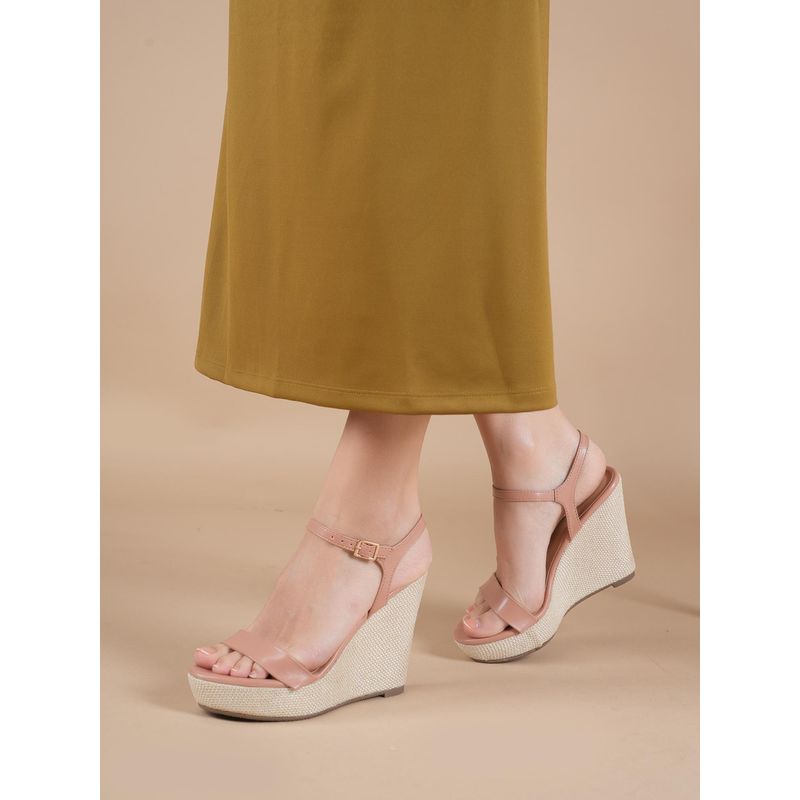 MOZAFIA Pink Women Wedges Heels (UK 3)