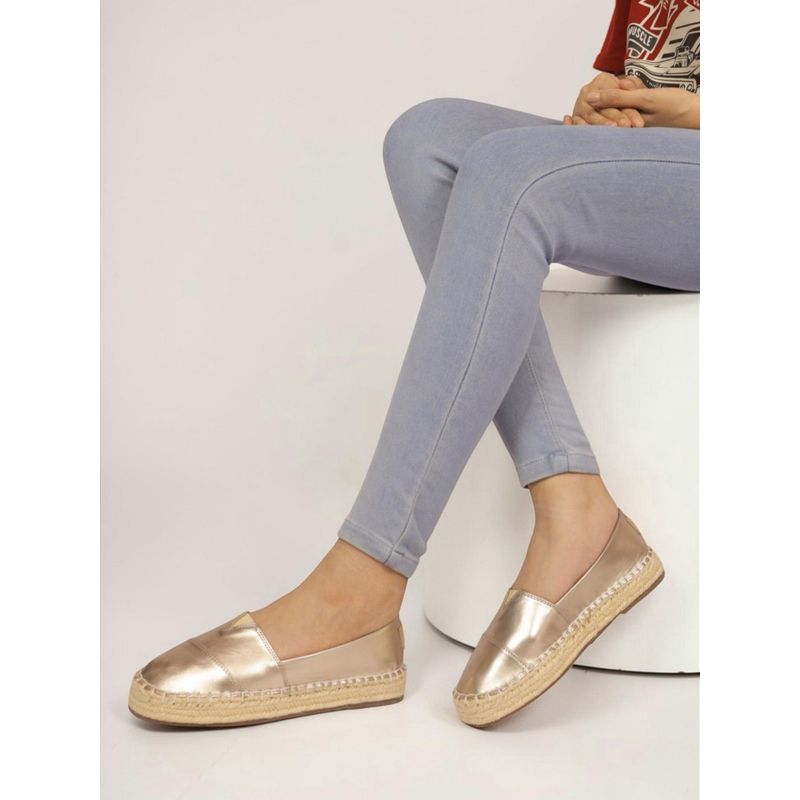Truffle Collection Women Gold Espadrilles (UK 3)