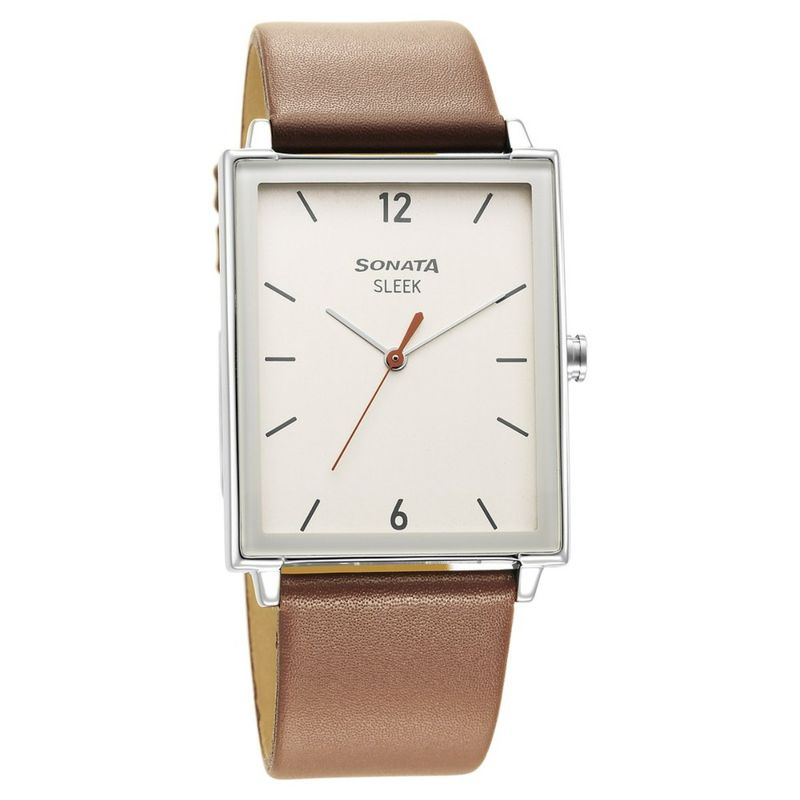Buy Sonata Rectangular Dial Analog Watch for Men 7148SL02 Online